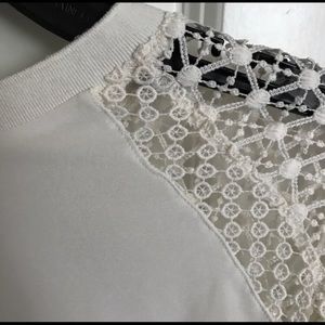 LOFT Tops - Loft blouse with lace sleeves LOFT Tops - Loft blouse with lace sleeves